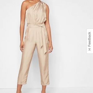 Express one should gold jumpsuit $98
